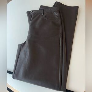 Maroon faux leather pants size 4